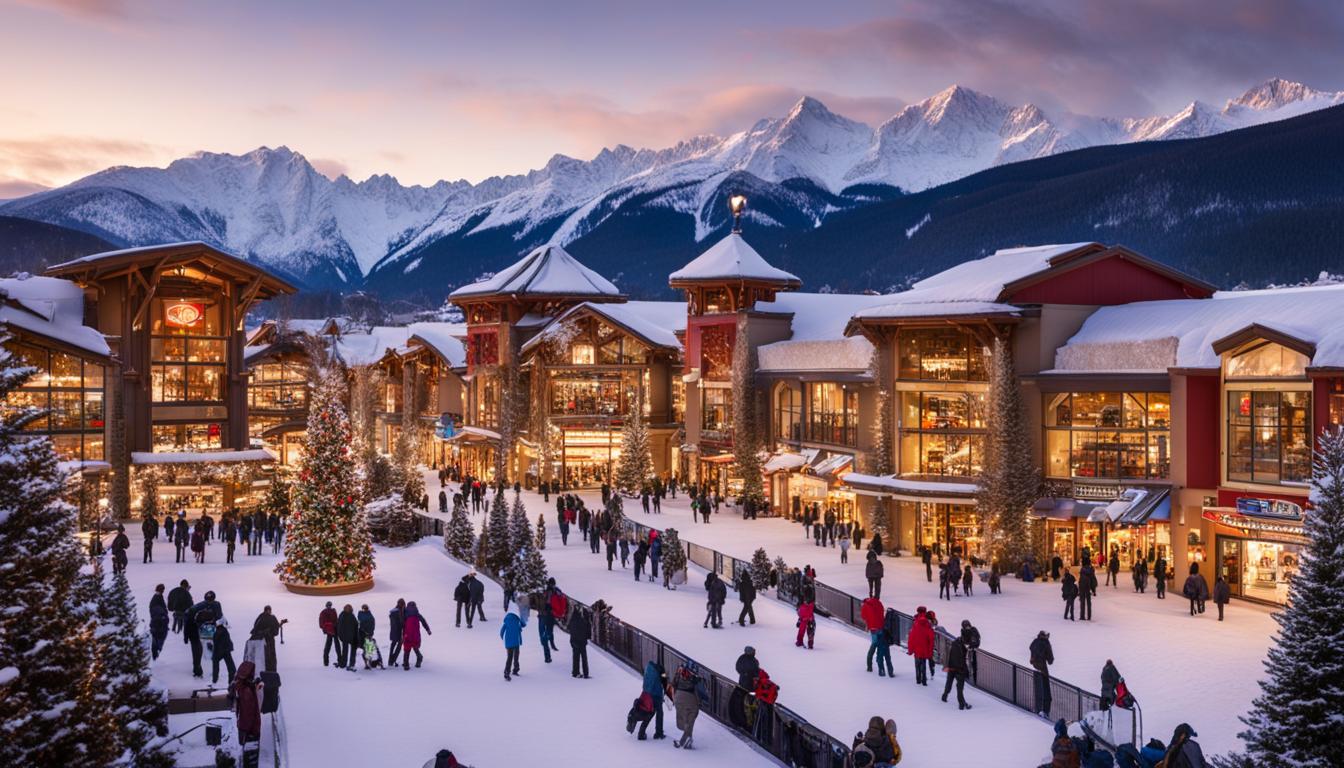 Einkaufscenter in der Nähe von Skigebieten: Souvenirs und Wintermode