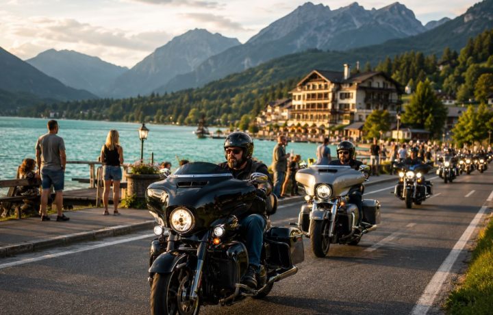 European Bike Week am Faaker See (KI, Symbolbild)