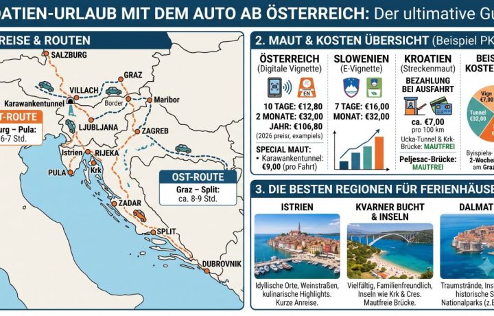 Urlaub in Kroatien genießen (KI, Symbolbild)