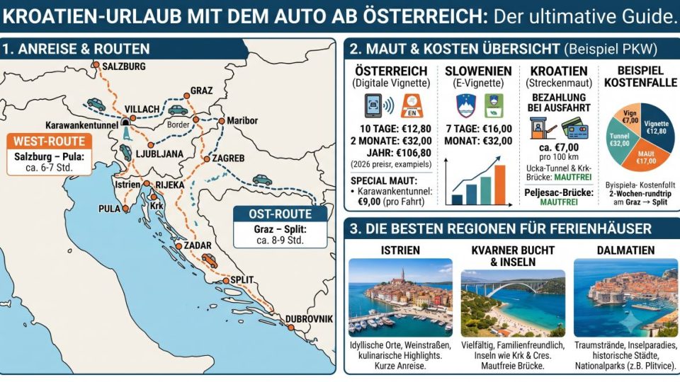 Urlaub in Kroatien genießen (KI, Symbolbild)