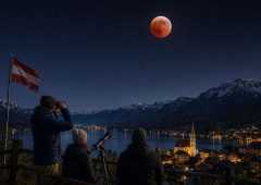 Mondfinsternis in Österreich ( KI, Symbolbild)