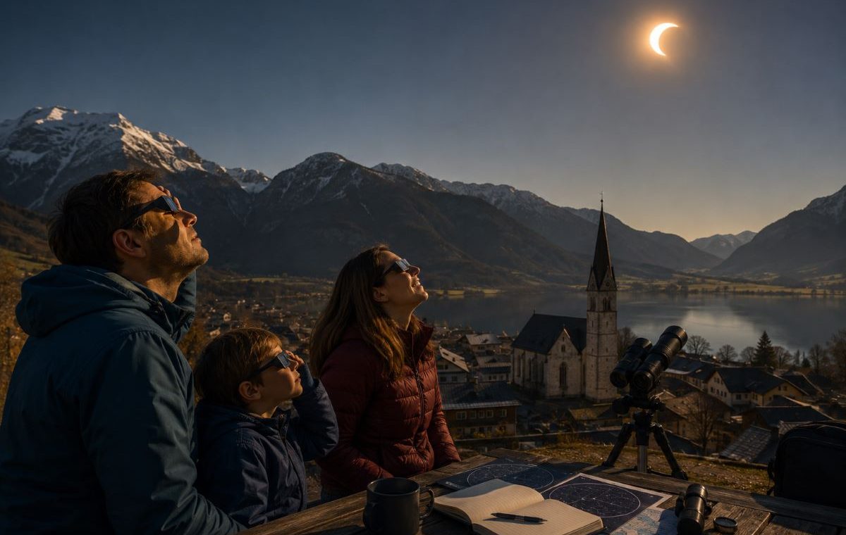 Sonnenfinsternis in Österreich (KI, Symbolbild)